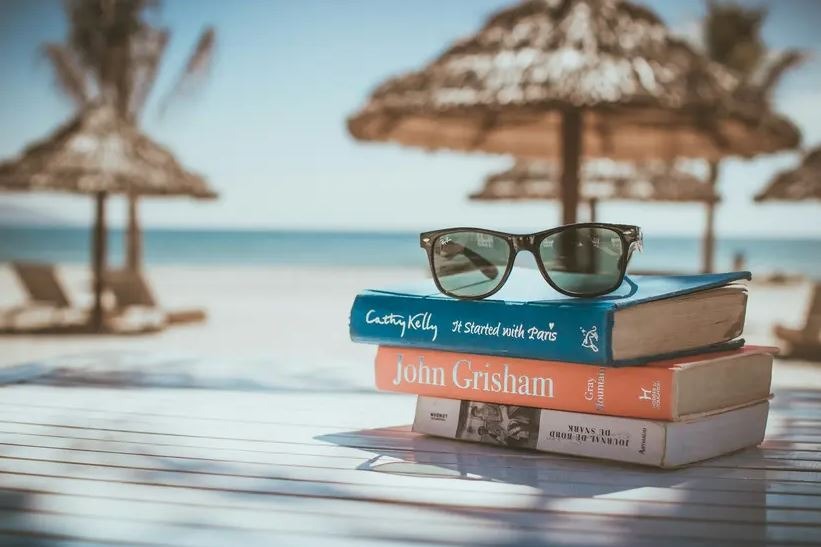 Books on beach